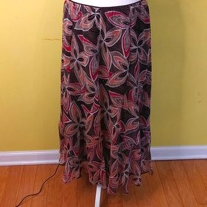 M Collection floral skirt size 14 elastic waist
